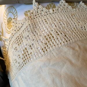 Elegant Cream Crochet Lace Bedding